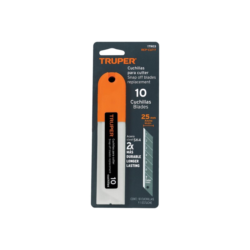 Cuchillas de repuesto para cutter de 25 mm, 10 piezas
