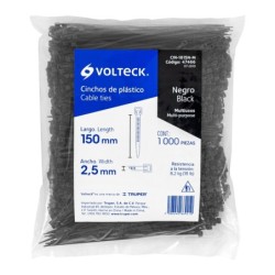 Cincho plastico 18LB 15cm color negro