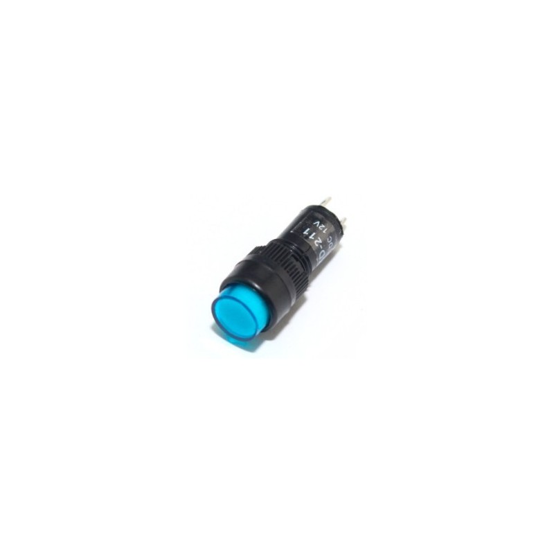 Lámpara piloto 12mm con led color azul 12 VDC
