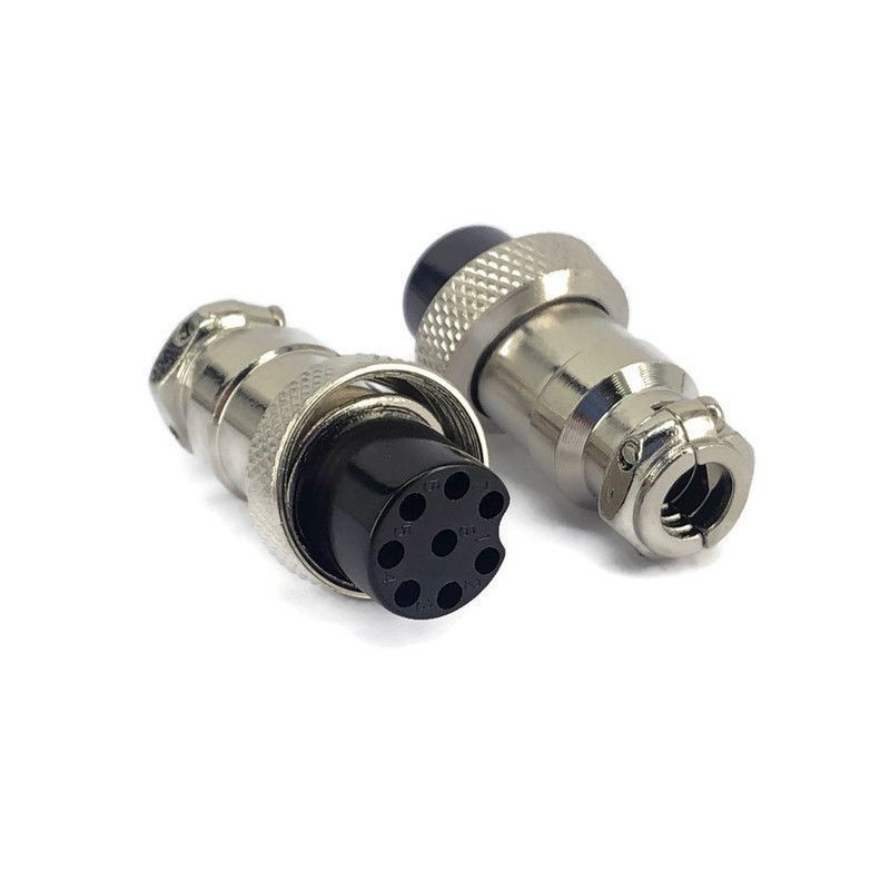 Conector circular hembra 7 posiciones 16mm