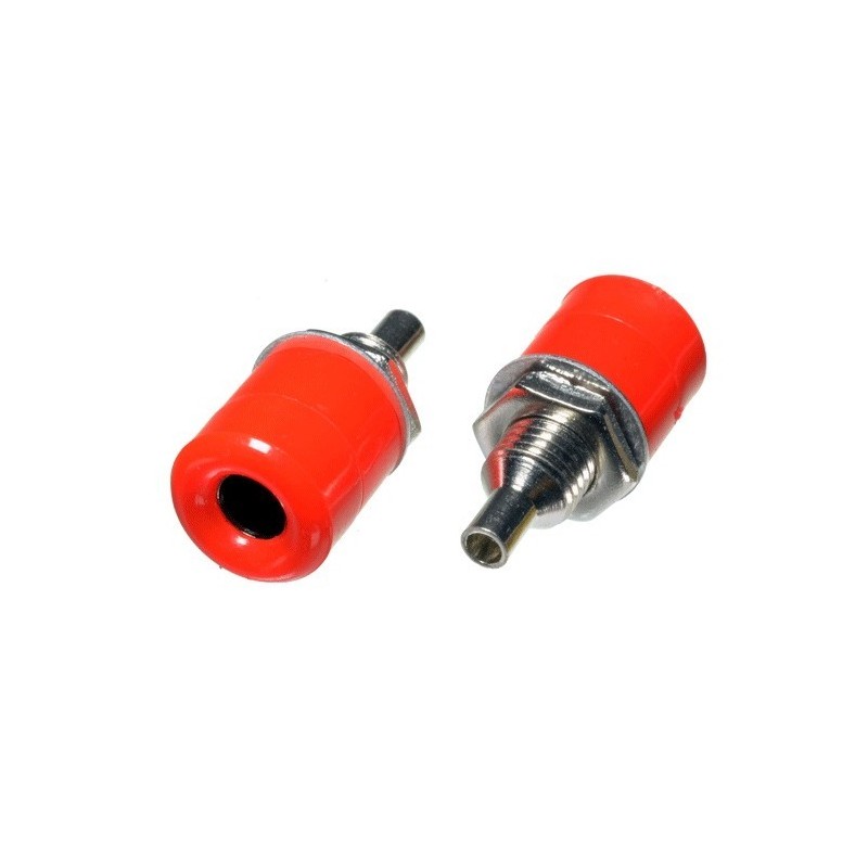 Jack banana 4mm color rojo
