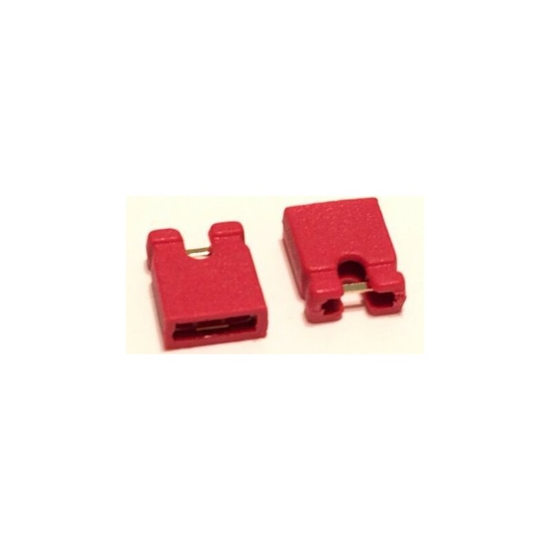 Jumper clip color rojo 2.54mm