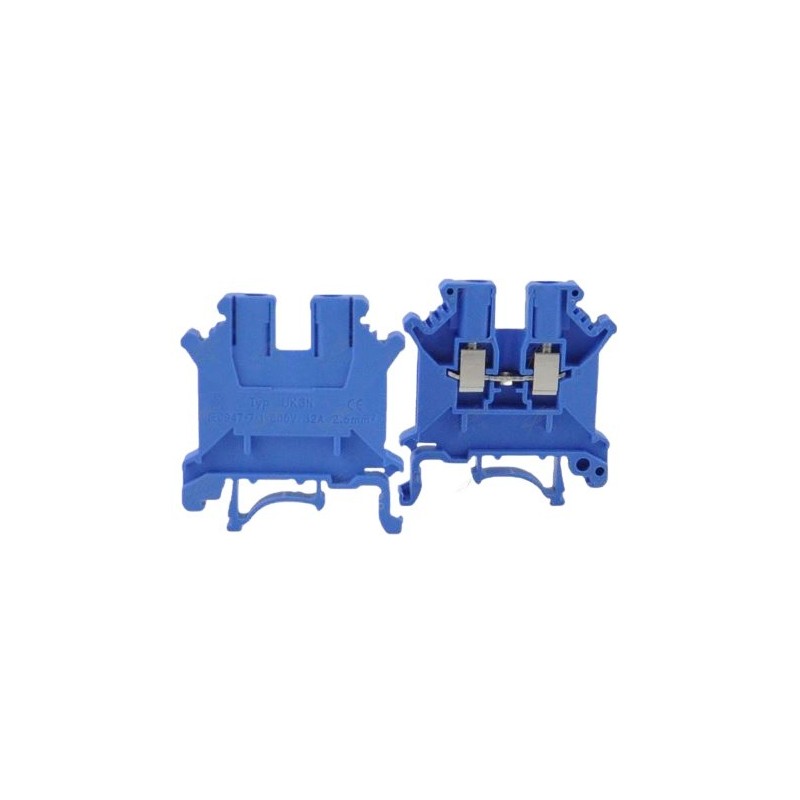 Clema de paso rail DIN JUK2.5B color azul