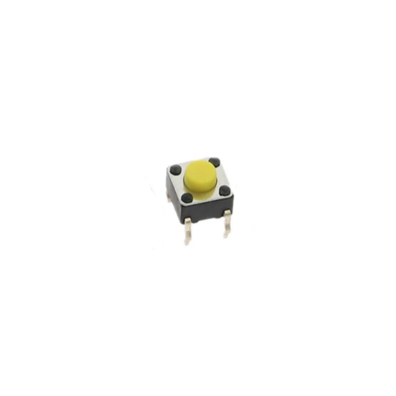 Push button Th 4 pines 6x6 mm Color Amarillo