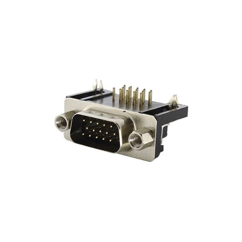 DB15 3 líneas macho en ángulo para PCB