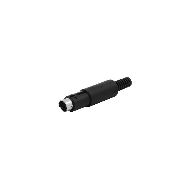 Conector mini DIN 6 pines macho.