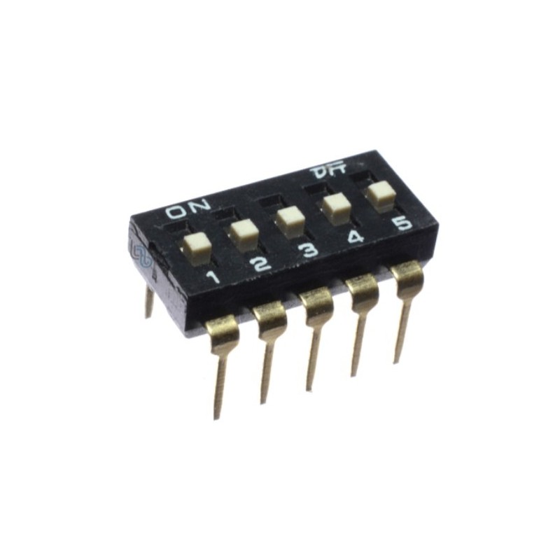 Dip Switch 5 posiciones (Tipo CI)