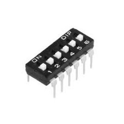 Dip Switch 6 posiciones (Tipo CI)