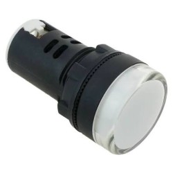 Lampara piloto 22mm color blanco 120V/220V