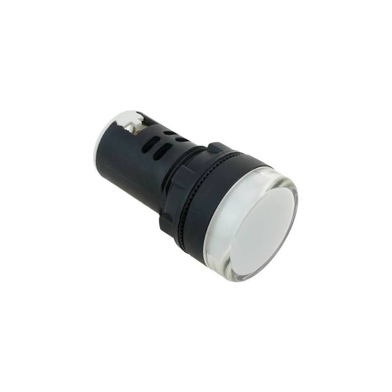 Lampara piloto 22mm color blanco 120V/220V