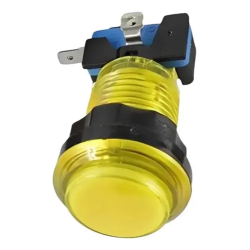 Botón para maquinita luminoso color amarillo con microswitch