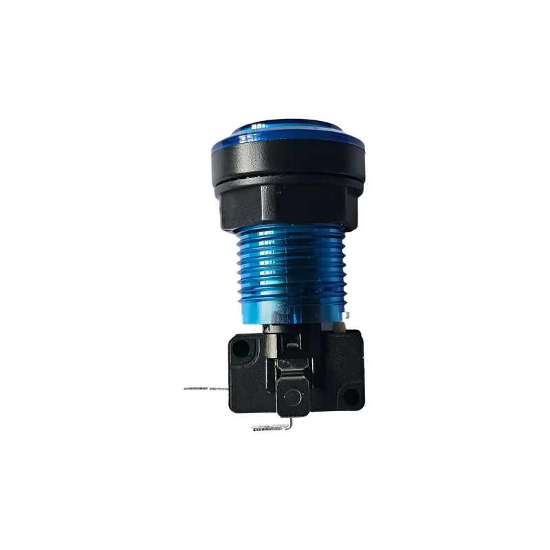 Botón para maquinita luminoso color azul con microswitch