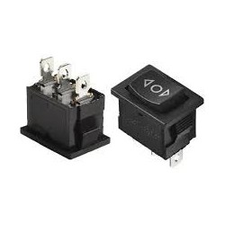 Switch rocker momentaneo 3 posiciones (ON)-OFF-(ON) 3 pines 15x21mm