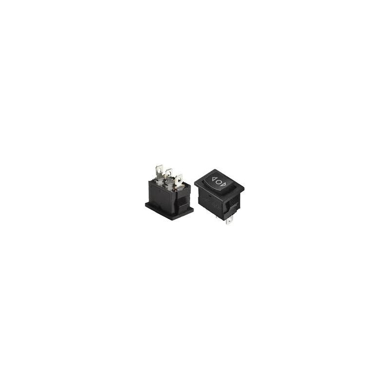 Switch rocker momentaneo 3 posiciones (ON)-OFF-(ON) 3 pines 15x21mm