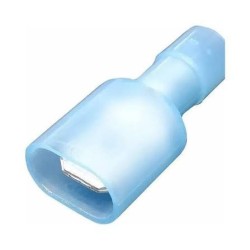 Terminal faston macho con cubierta azul 6.3 mm