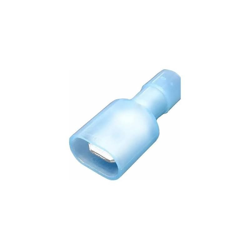 Terminal faston macho con cubierta azul 6.3 mm