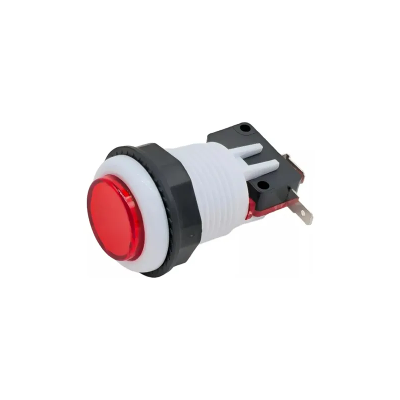 Botón para maquinita luminoso color rojo con microswitch