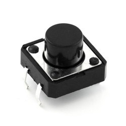 Push button 12mm 4 pines vástago largo