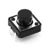 Push button 12mm 4 pines vástago largo