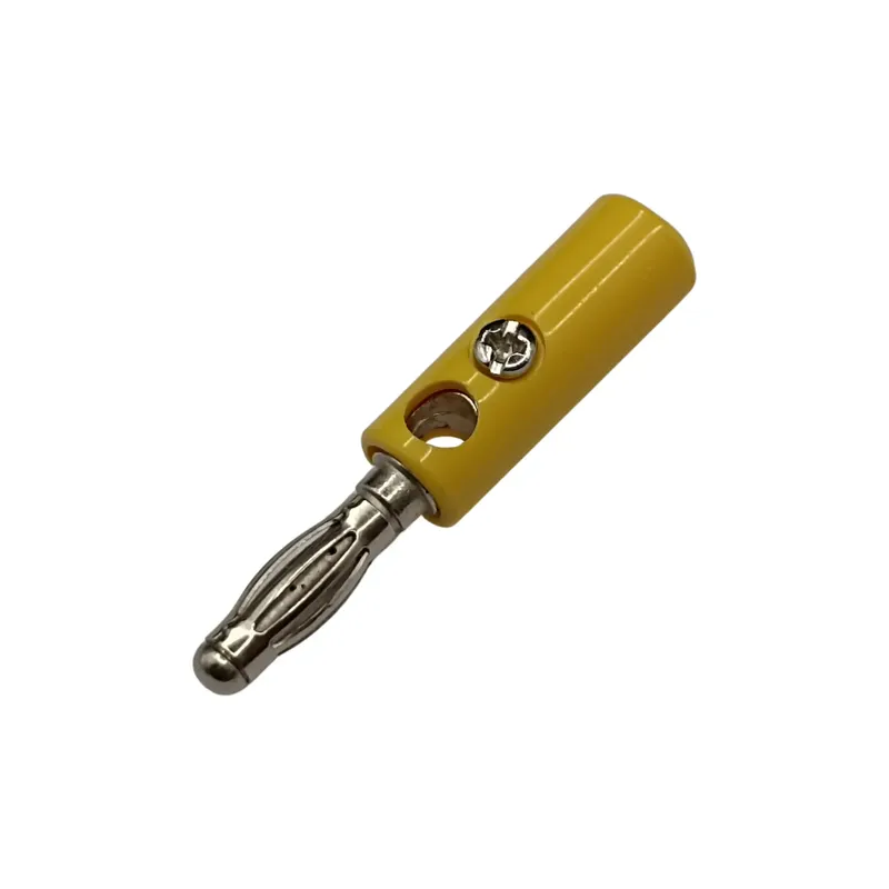 Plug banana amarillo 4 mm