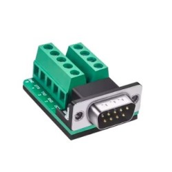 Conector macho DB9 RS232 9 pines con PCB