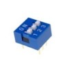 Dip Switch 3 posiciones SPST (color azul para PCB)