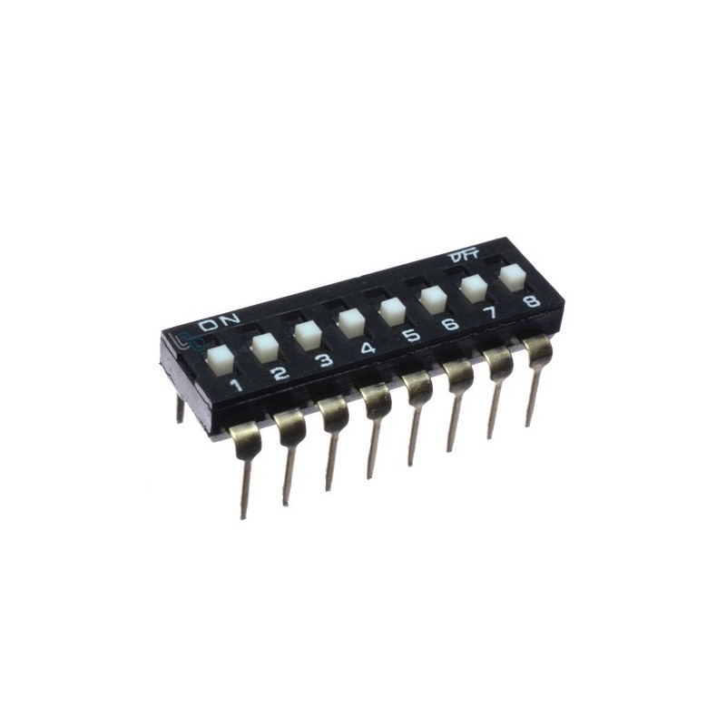 Dip Switch 8 posiciones (Tipo CI)