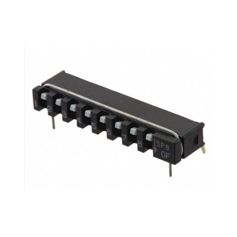 Dip Switch ángulo recto 8 posiciones