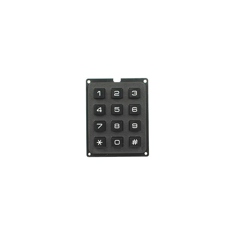 Carcasa de goma para teclado 12 caracteres
