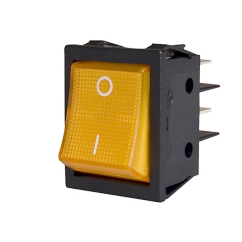 Rocker Switch 30x25mm color amarillo