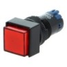 Pulsador momentáneo cuadrado 12mm rojo SPDT