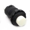 Botón con enclave redondo 12mm blanco SPDT 3A 125VAC
