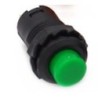 Botón con enclave redondo 12mm verde SPDT 3A 125VAC