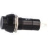 Pulsador con enclave Redondo 12mm 1A 250 VAC NO (Negro)