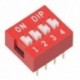 Dip Switch 4 posiciones (Color Rojo PCB)