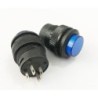 Pulsador con led y enclave 16mm 3A 250VAC (azul)