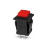 Push button cuadrado 14mm 4A 125V color rojo con enclave