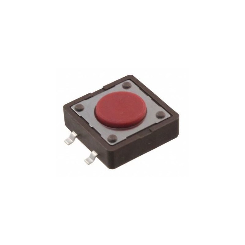Push button momentáneo 12mm color rojo