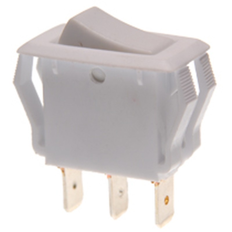 Rocker switch color blanco 3 pines 20x15x10mm