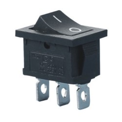 Rocker switch color negro 3 pines (20x15x10)mm