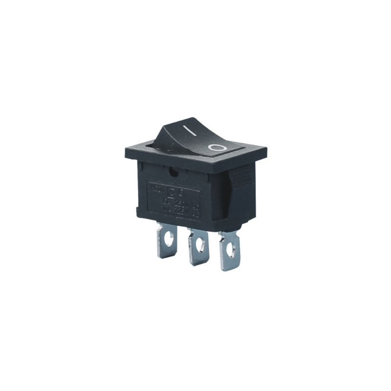 Rocker switch color negro 3 pines (20x15x10)mm