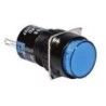 Push button momentáneo SPDT 16mm con luz azul (LED 12V)