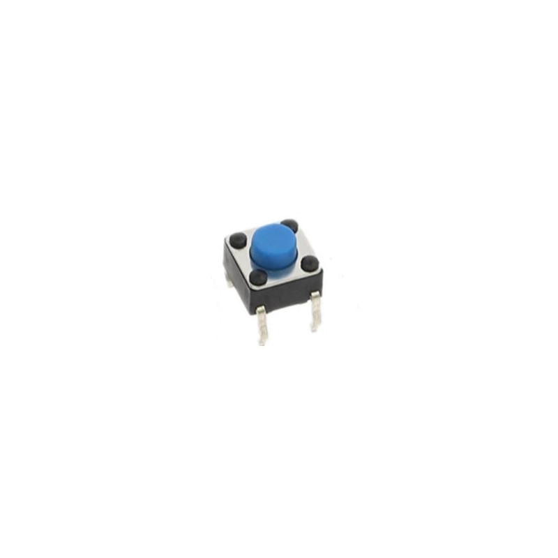Push button Th 4 pines 6x6 mm Color Azul