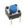 Push button Th 4 pines 6x6 mm Color Azul