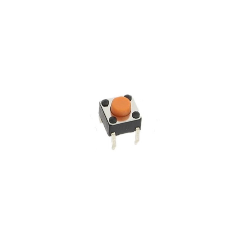 Push button Th 4 pines 6x6 mm Color Naranja