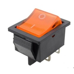 Rocker Switch 30x25mm color naranja