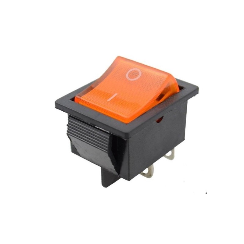 Rocker Switch 30x25mm color naranja