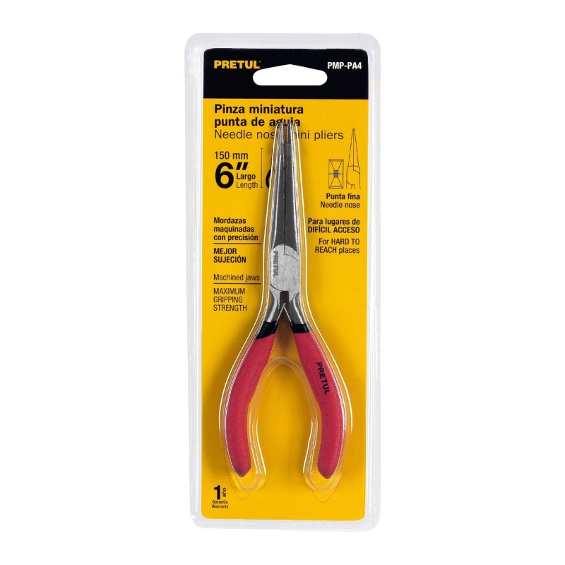 Pinza punta de aguja 6 inch