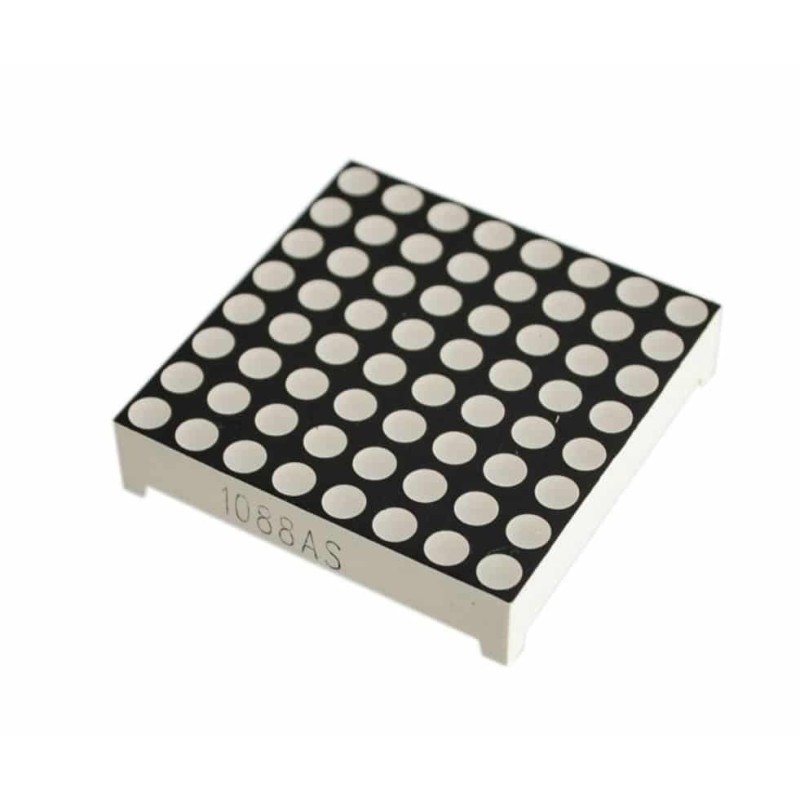 Matriz de Leds 8X8 (32x32mm) Color Rojo cátodo.
