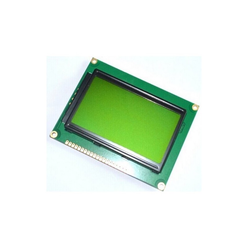 LCD gráfica 128x64 color verde.